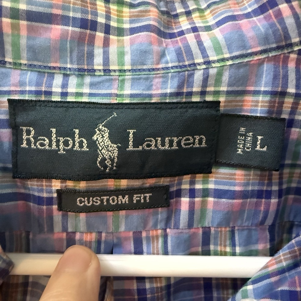 Ralph Lauren Lot 3 Long Sleeve‎ Men's Lg Lightweight Button Down Shirts Pony - Picture 8 of 16